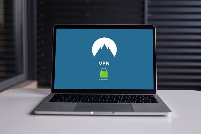 Picture of a laptop secured with a VPN